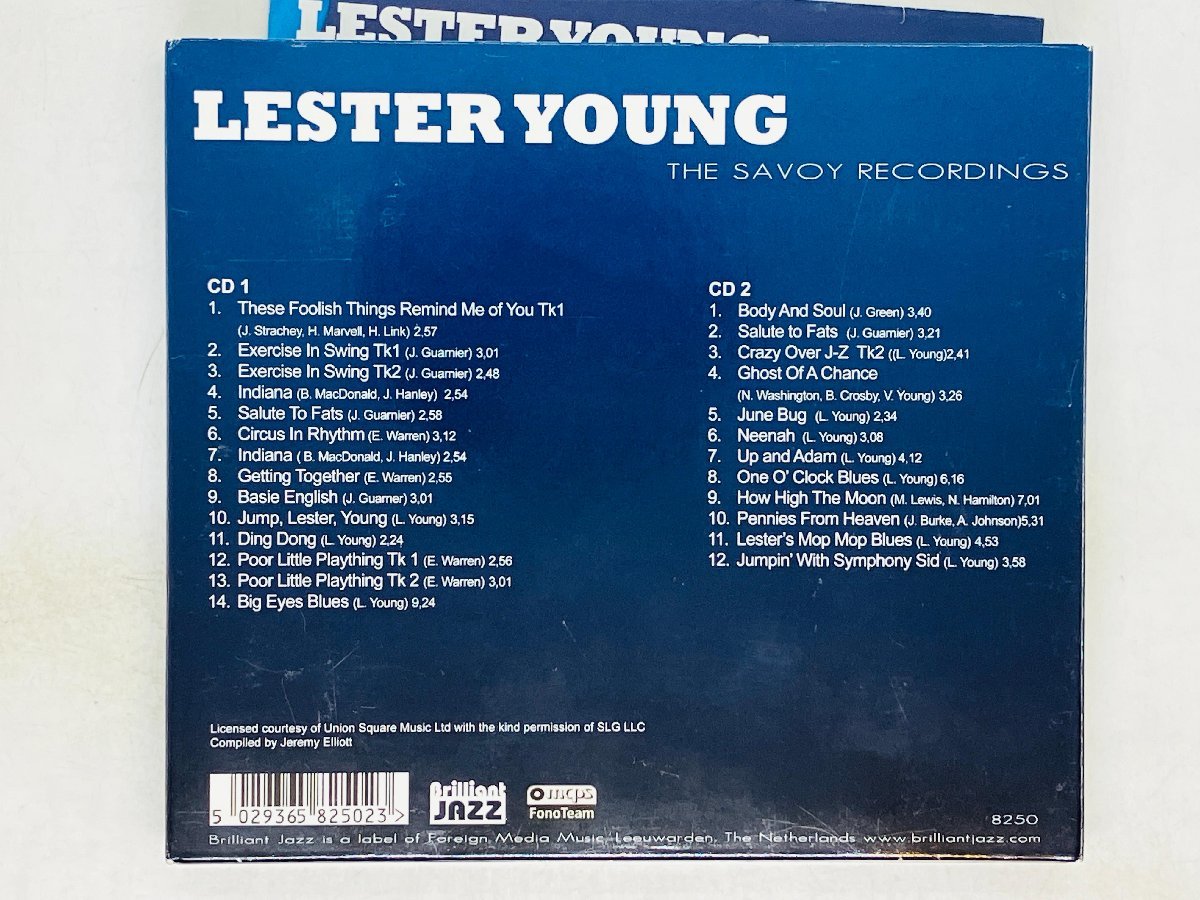 即決2CD LESTER YOUNG / THE SAVOY RECORDINGS / レスター ヤング / 8250 Z46_画像2