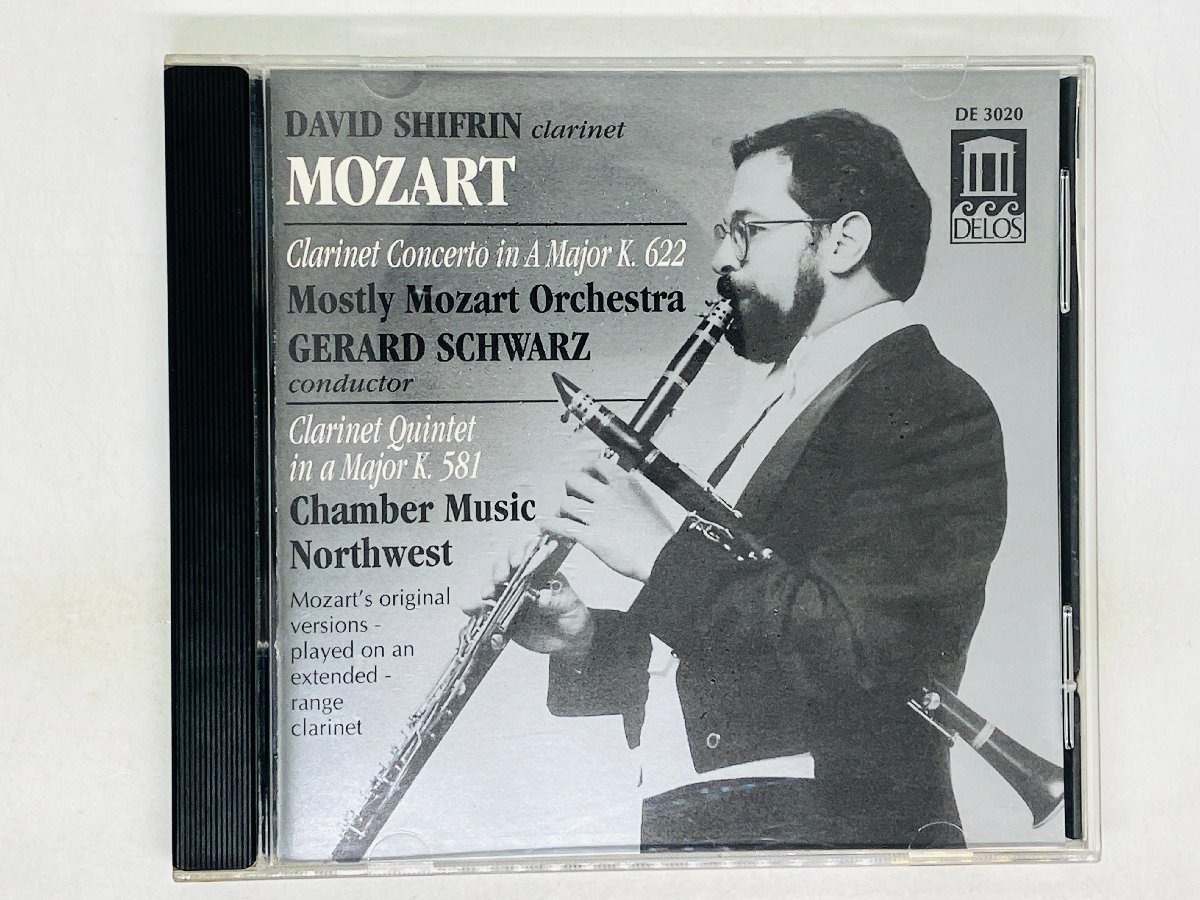 即決CD MOZART CLARINET CONCERTO / CLARINET QUINTET / SHIFRIN / SCHWARZ / MOSTLY D/CD 3020 DELOS Z57_画像1