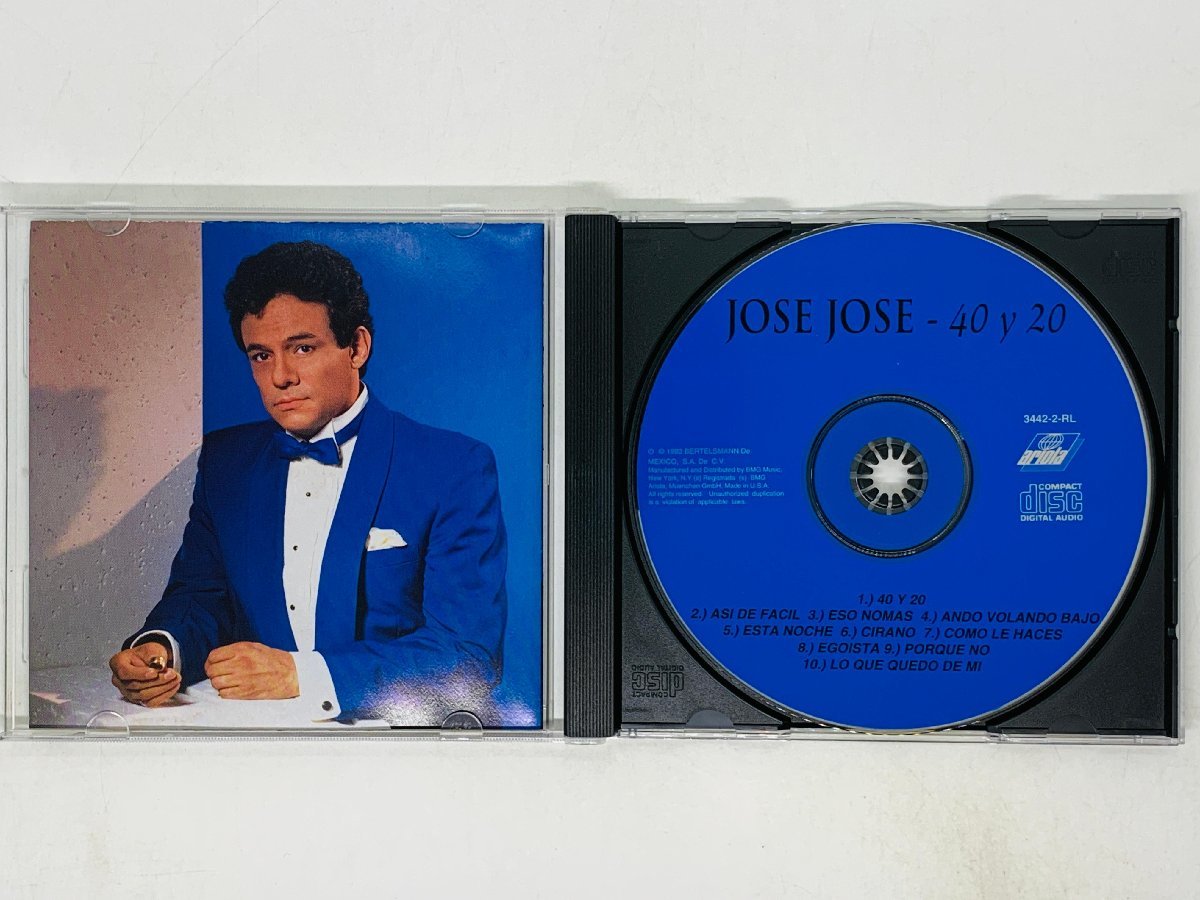 即決CD JOSE 40 Y 20 / メキシコ MEXICO スペイン語ポップ ホセ ホセ 3442-2-RL Z53_画像3