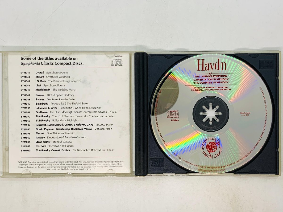 即決CD HAYDN Symphonies No.104 26 94 / ハイドン シンフォニー / SYM046 X30_画像4