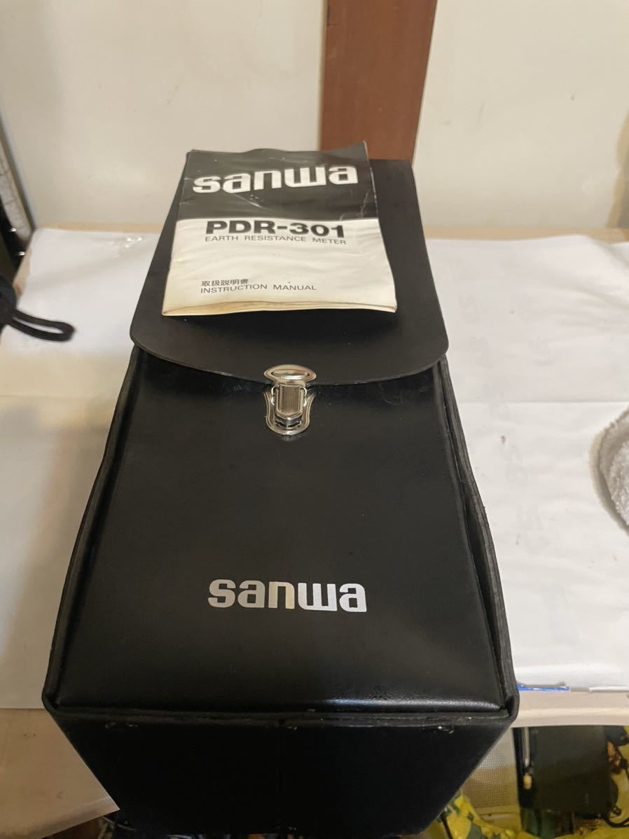 ASANWA サンワ 三和電気計器 接地抵抗計 ケース付き PDR-301 測定器 計測器 _画像1