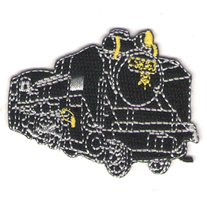 蒸気機関車　刺繍ワッペン_画像1