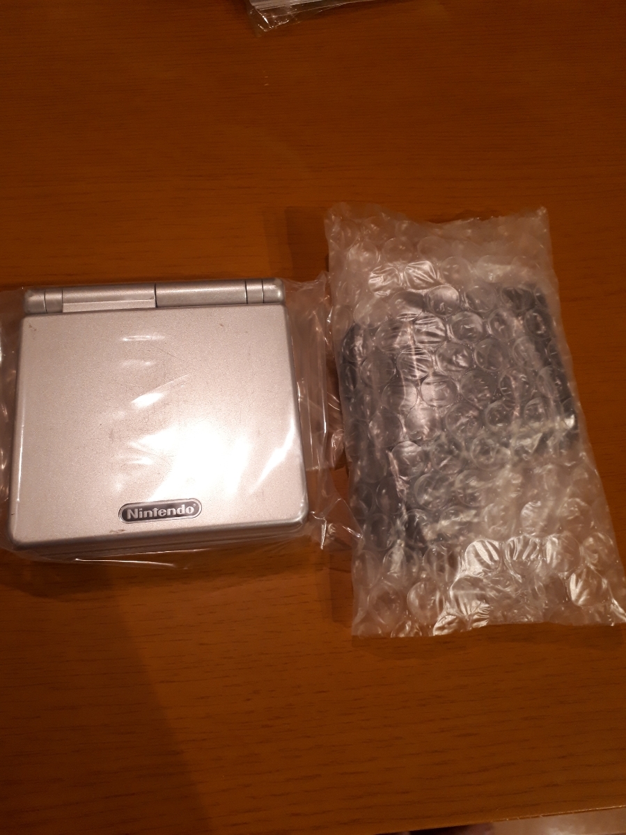  nintendo Game Boy Advance SP body platinum silver AC adaptor attaching 