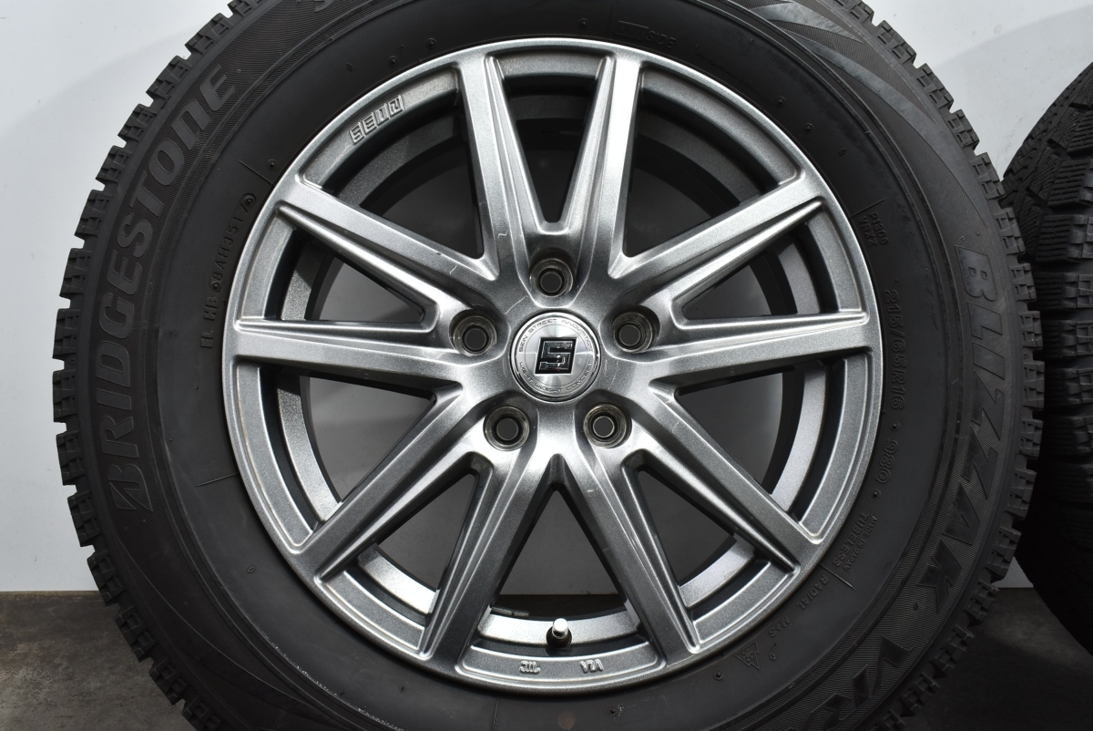 【美品】SEIN 16in 6.5J +48 PCD114.3 ブリヂストン ブリザック VRX 215/65R16 CX-30 エクストレイル エルグランド ラッシュ 送料無料_画像5