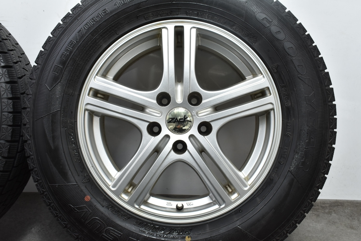 【程度良好品】ザック JP-105 16in 6.5J +38 PCD114.3 グッドイヤー アイスナビ SUV 215/70R16 デリカD:5 アウトランダー エクストレイル_画像6