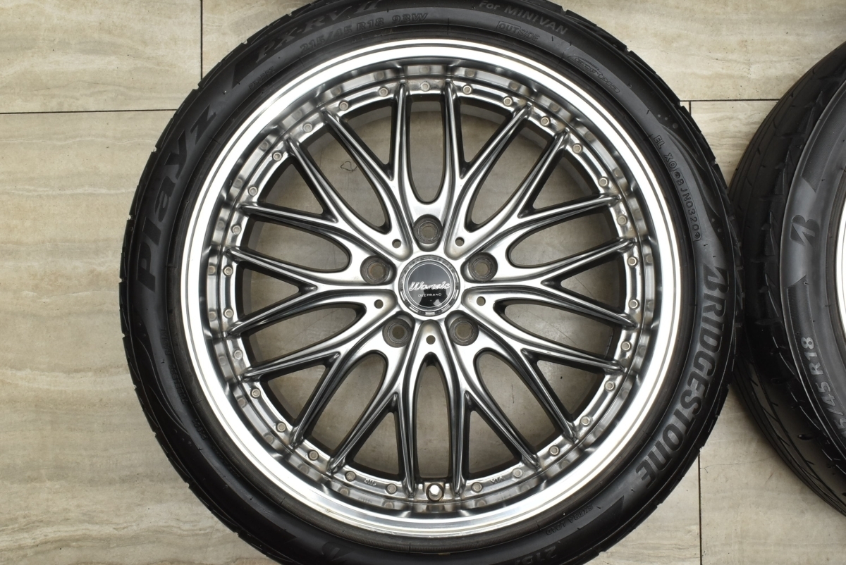 【ドレスアップに】Warwic DEEPRAND 18in 7J +55 PCD114.3 ブリジストン PX-RVII Playz 215/45R18 ノア ヴォクシー ステップワゴン_画像3