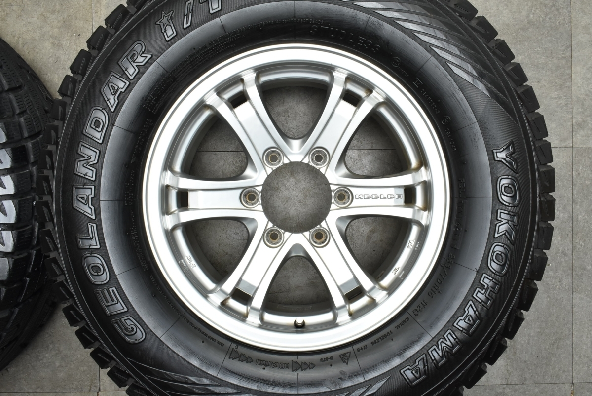 【良好品】WEDS KEELER FORCE 16in 7J +16 PCD139.7 ヨコハマ ジオランダー i/T-S 265/70R16 ランドクルーザープラド サーフ パジェロ_画像4