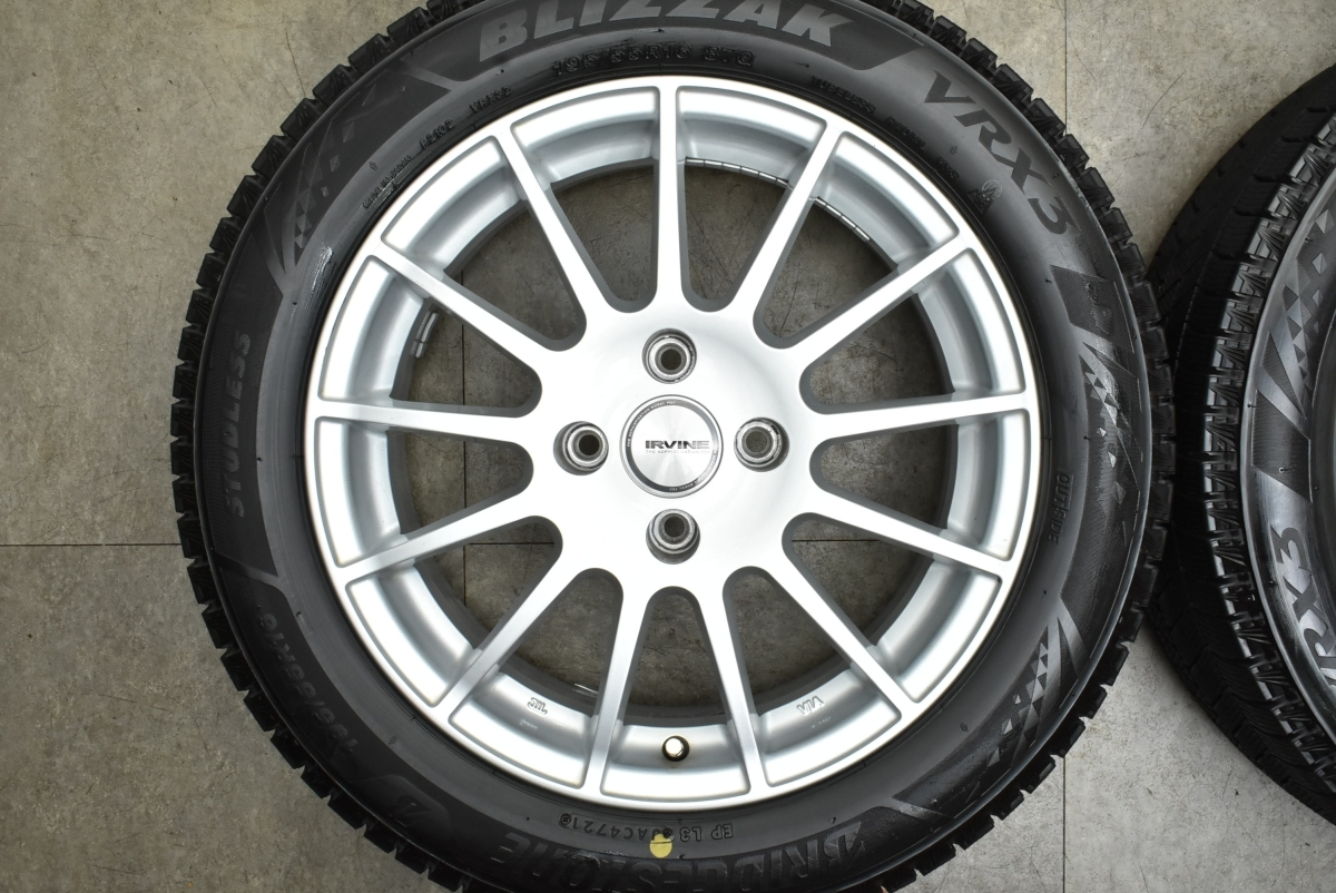 【バリ溝】アーヴィン F01 16in 6.5J +25 PCD108 ブリヂストン ブリザック VRX3 195/55R16 プジョー 208 207CC 207SW シトロエン C3_画像3