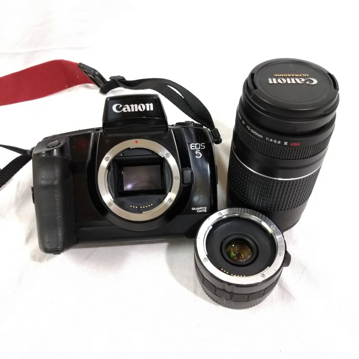 美品】Canon EOS 5 QUARTZ DATE 一眼レフカメラ レンズ2本セット