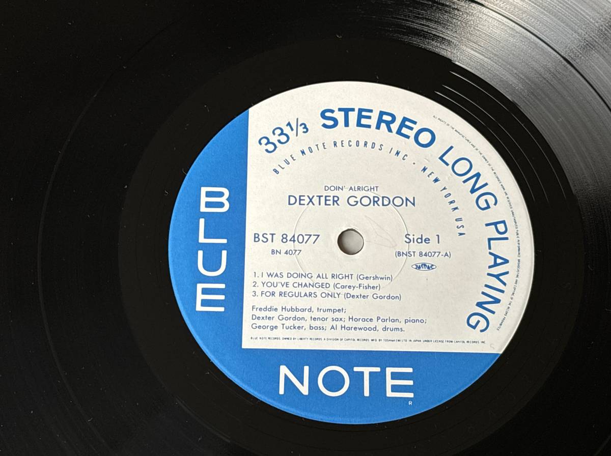東芝盤 デクスター・ゴードン/ドゥーイン・オールライト 中古LP アナログレコード BN-4077 Vinyl Dexter Gordon ホレス・パーランの画像3