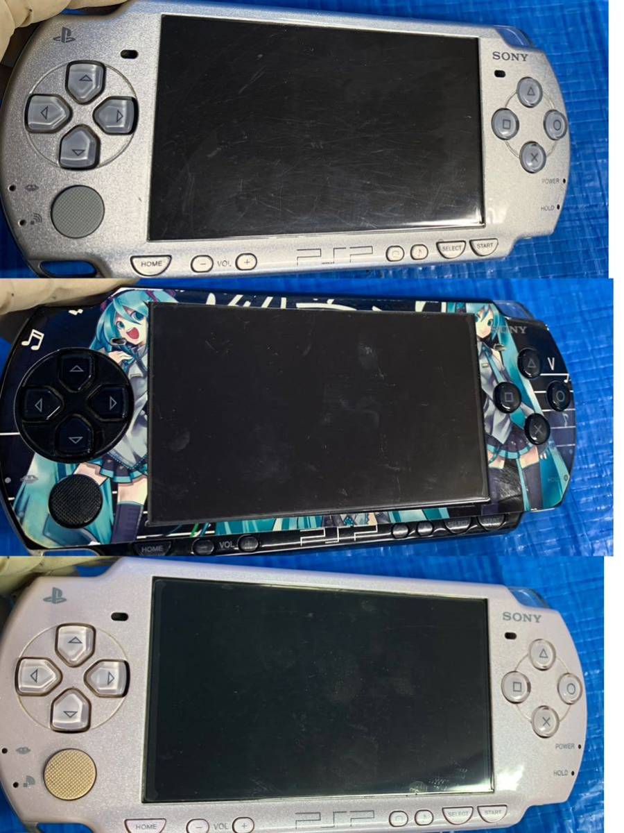 NO.12169.60..SONY ソニー ゲーム機 PSP -2000 X3台 / PSP-3000 X 3台 / 動作未確認 現状ジャンク品 _画像5