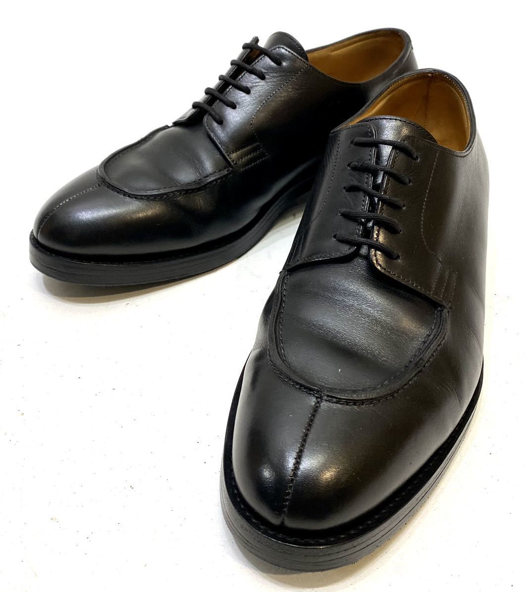 JOHN LOBB Norway カーフレザー Uチップシューズ 5495 ジョンロブ ノルウェイ ドレス ビジネスshoes 革靴 ブラック 7E 25.5cm_画像1