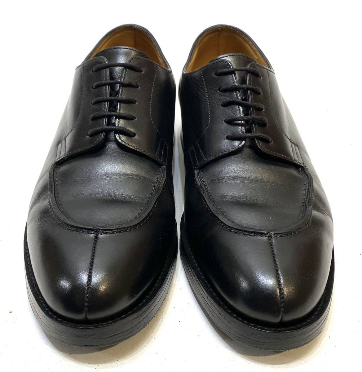 JOHN LOBB Norway カーフレザー Uチップシューズ 5495 ジョンロブ ノルウェイ ドレス ビジネスshoes 革靴 ブラック 7E 25.5cm_画像2