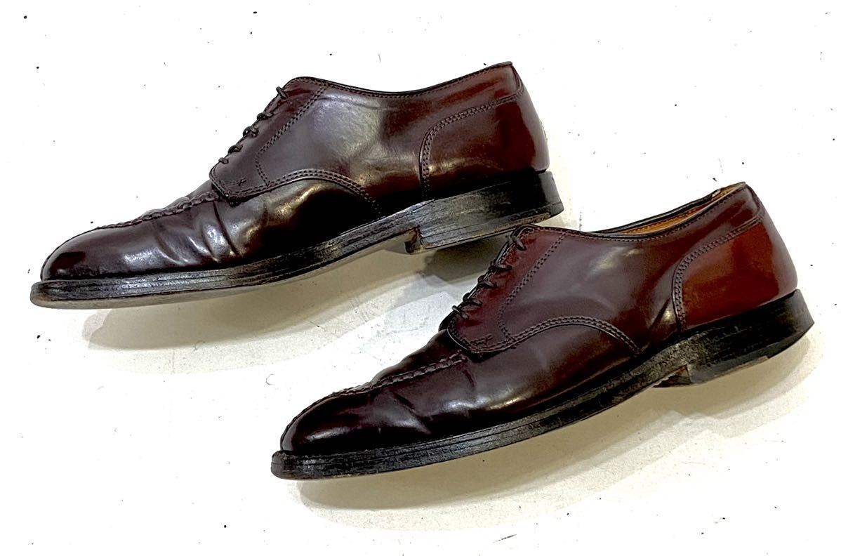ALDEN 2210 cordovan leather Uチップ バーガンディ オールデン コードバンレザーシューズ 革靴 ドレスshoes ビジネス レースアップ 7D_画像5