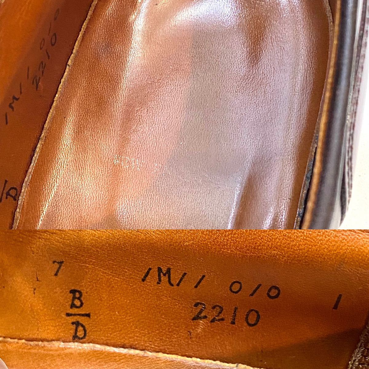 ALDEN 2210 cordovan leather Uチップ バーガンディ オールデン コードバンレザーシューズ 革靴 ドレスshoes ビジネス レースアップ 7D_画像10