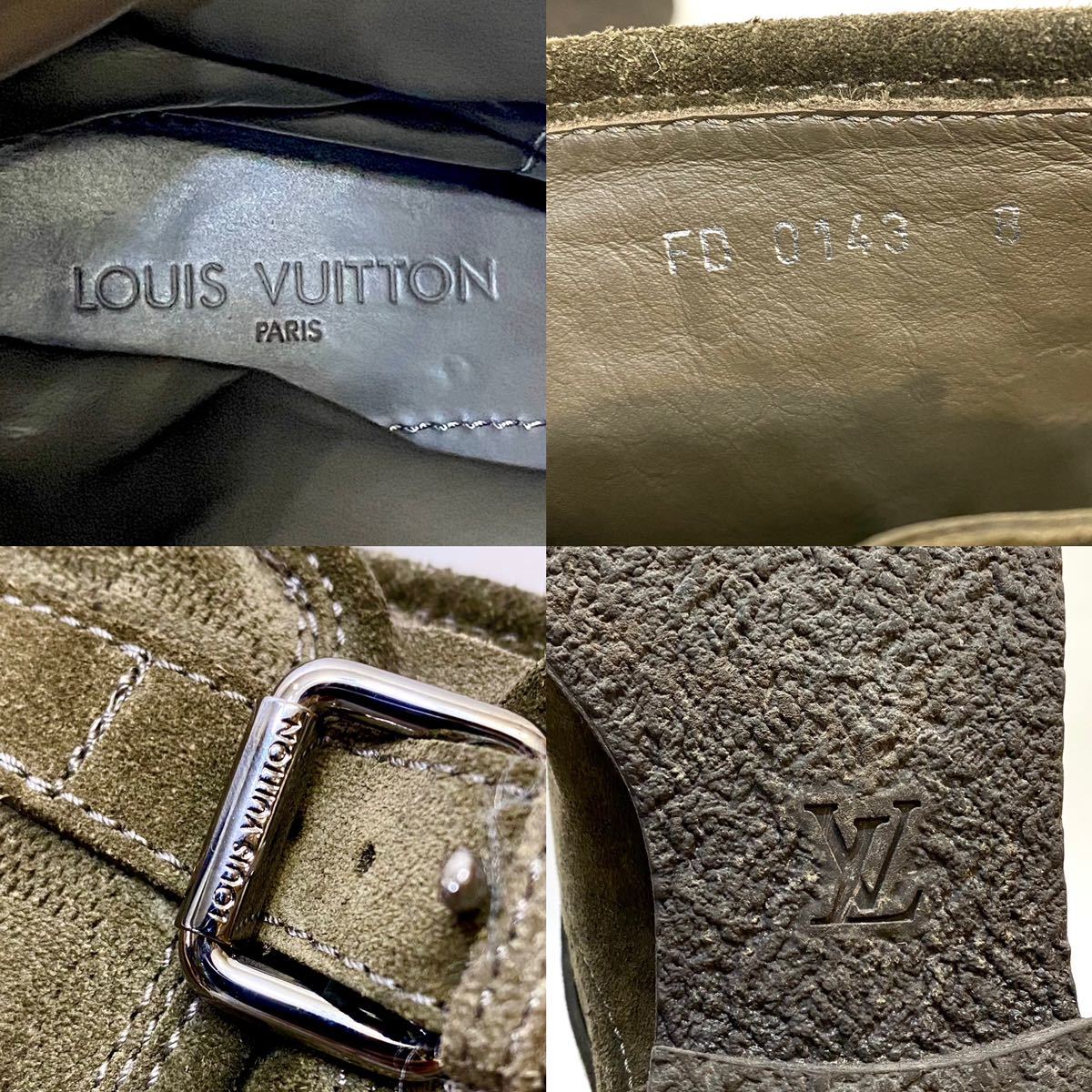 LOUIS VUITTON MENS ダミエ スエードエンジニアブーツ FD0143 ルイヴィトン suede boots カーキ オリーブ系 8 26.5cm_画像10