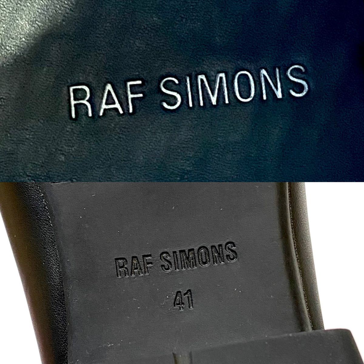 極美品 RAF SIMONS RUNNER SOLARIS 2 HIGH HR780001L ラフシモンズ ソラリス ヒールジップ サイドゴア レザーブーツ ブラック 黒 41_画像10