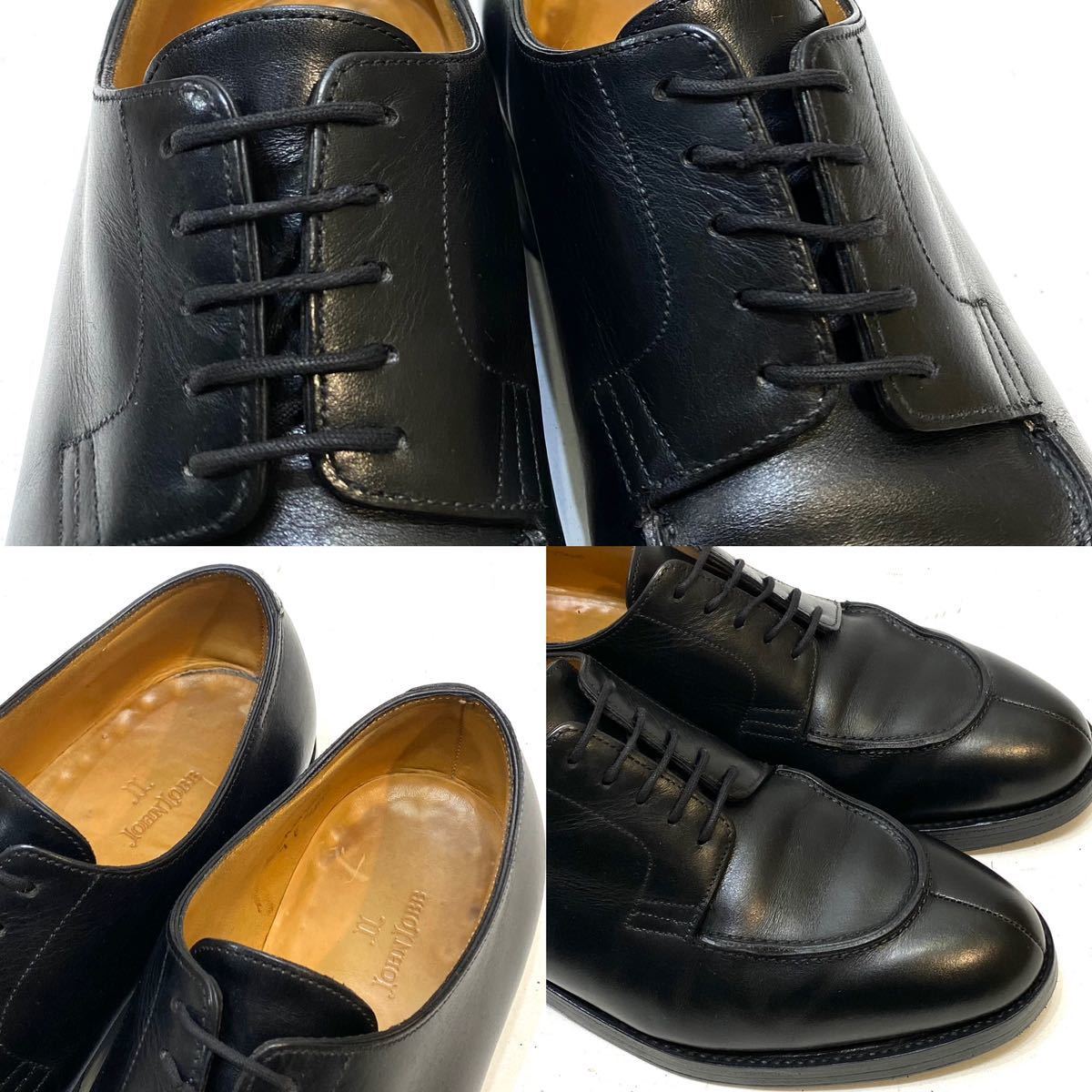 JOHN LOBB Norway カーフレザー Uチップシューズ 5495 ジョンロブ ノルウェイ ドレス ビジネスshoes 革靴 ブラック 7E 25.5cm_画像8