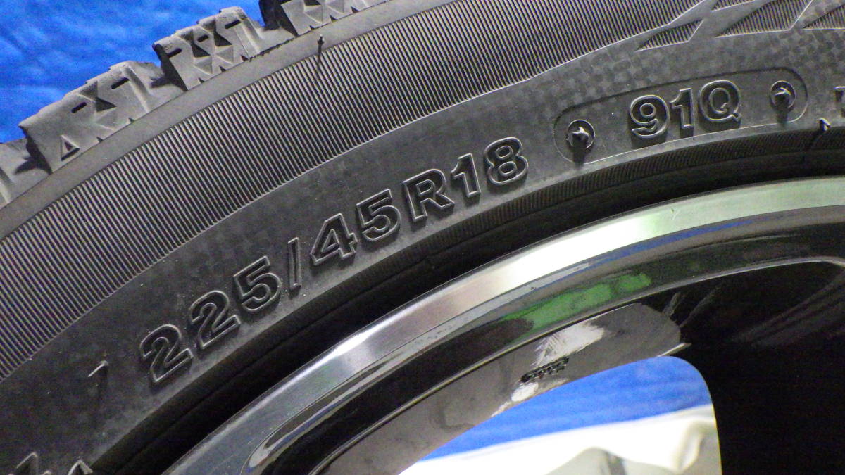 51212-１ スバル純正 レヴォーグ VM4 アルミ ホイール 18インチ 18ｘ7.5J 55 5H ５穴 タイヤ付/スタッドレス/225/45R18 中古 棚Z_画像6