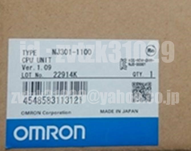 ◆送料無料◆新品 OMRON　CPUユニット NJ301-1100 ◆保証_画像1