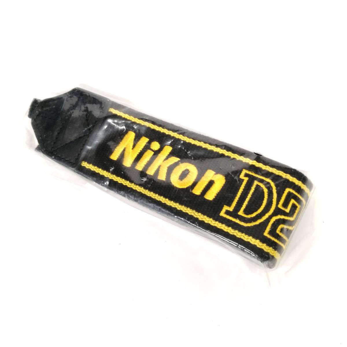 未使用 NIKON D2x カメラ ストラップ ブラック×イエロー アクセサリー ニコン_画像1