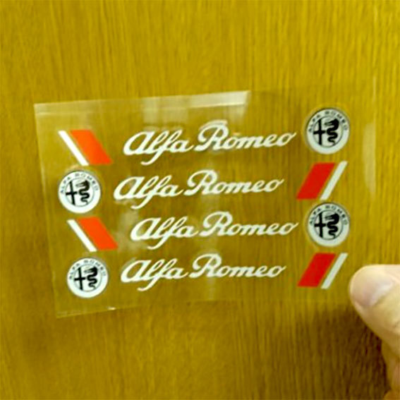 AlfaRomeo Alpha Romeo sticker 4 piece collection ( white character )
