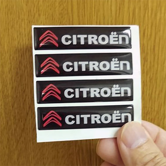 CITROEN　シトロエン　 エポキシ３Dステッカー　４個セット_画像2