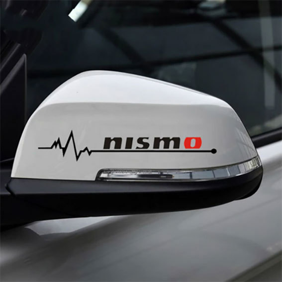 NISMO Nismo door mirror sticker black ( black ) 1 set 