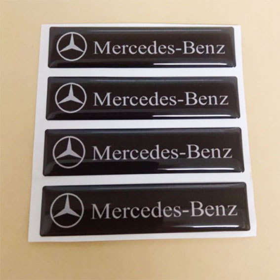 MERCEDES-BENZ　メルセデスベンツ　 エポキシ３Dステッカー　４個セット_画像2