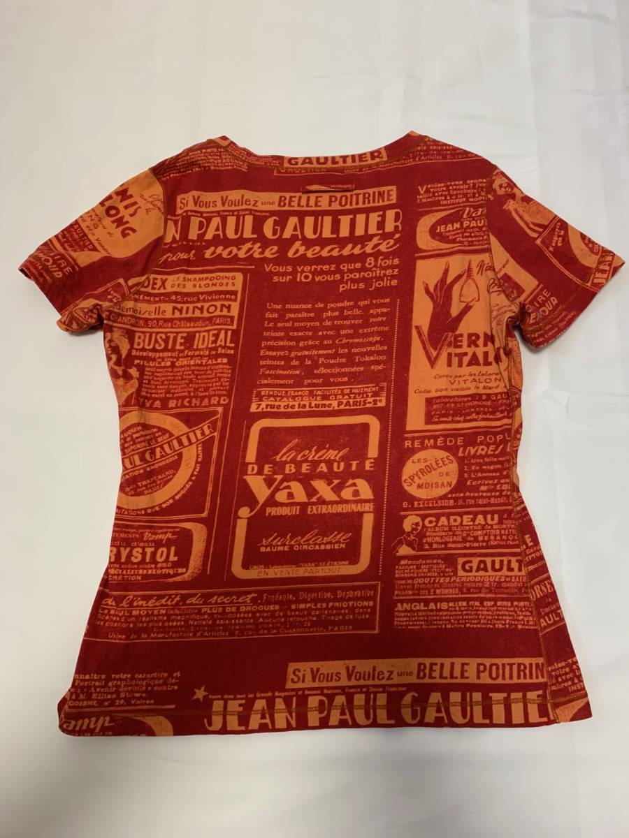 Jean Paul GAULTIER ジャンポールゴルチエ ゴルチェ　Tシャツ　カットソー　トップス　オレンジ　赤　アーカイブ　archive tops_画像7