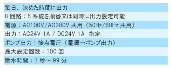 FV８01 オートレインタイムスイッチ ８ 系統FV８01-DC24 入力 AC100/200V　出力 DC24V電磁弁SV-C50　DC24V －８台セット_画像2