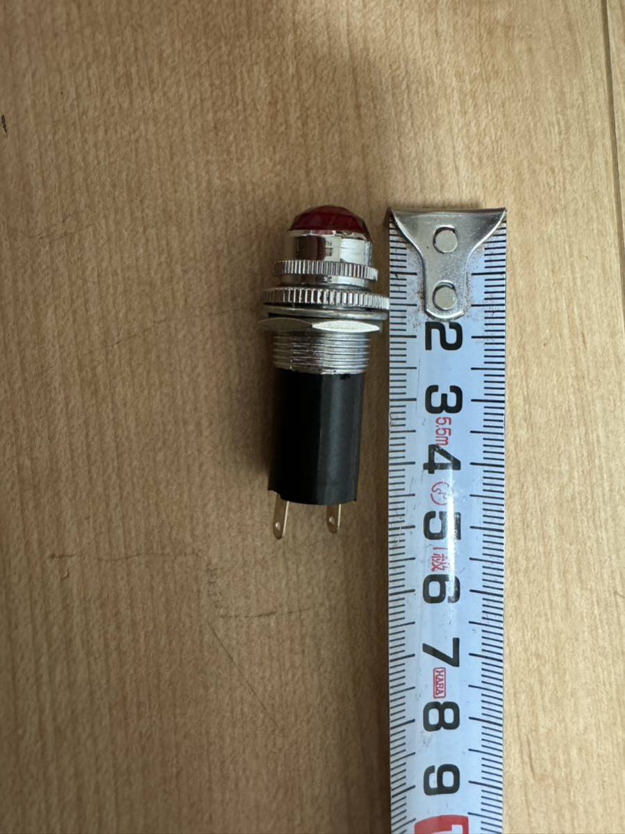 10個　24V パイロットランプ LED バルブ ダイヤカット レッド デコトラ レトロ_画像5