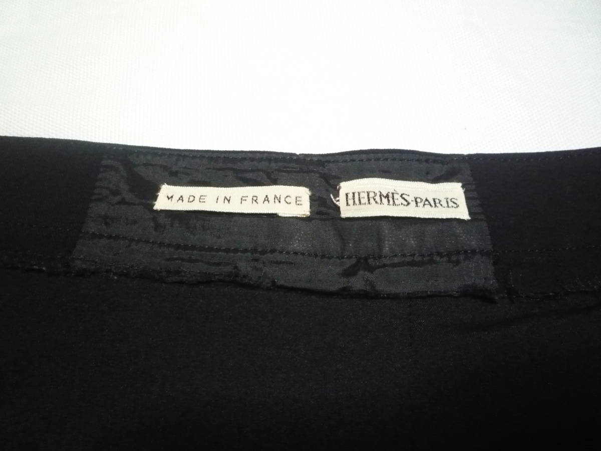 HERMES エルメス martin margiela マルジェラ期　スカート　シルク　42サイズ　黒 ブラック_画像3