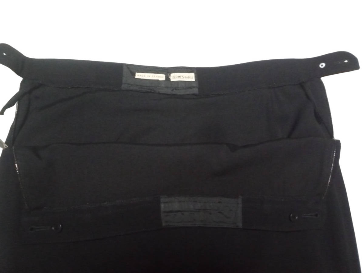 HERMES エルメス martin margiela マルジェラ期　スカート　シルク　42サイズ　黒 ブラック_画像2