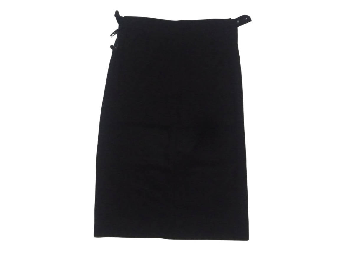 HERMES エルメス martin margiela マルジェラ期　スカート　シルク　42サイズ　黒 ブラック_画像1