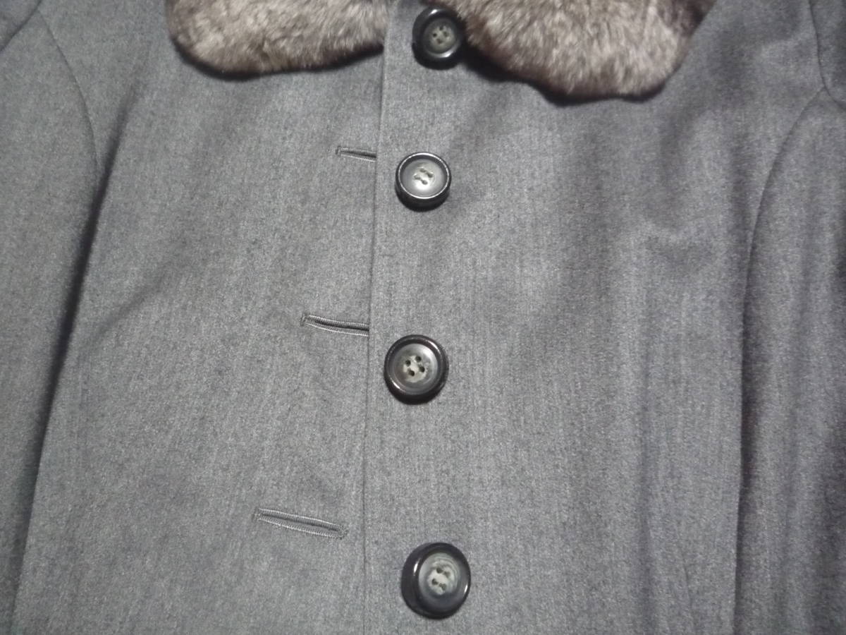  Christian * Dior Christian Dior jacket suit skirt wool fur gray lady's 