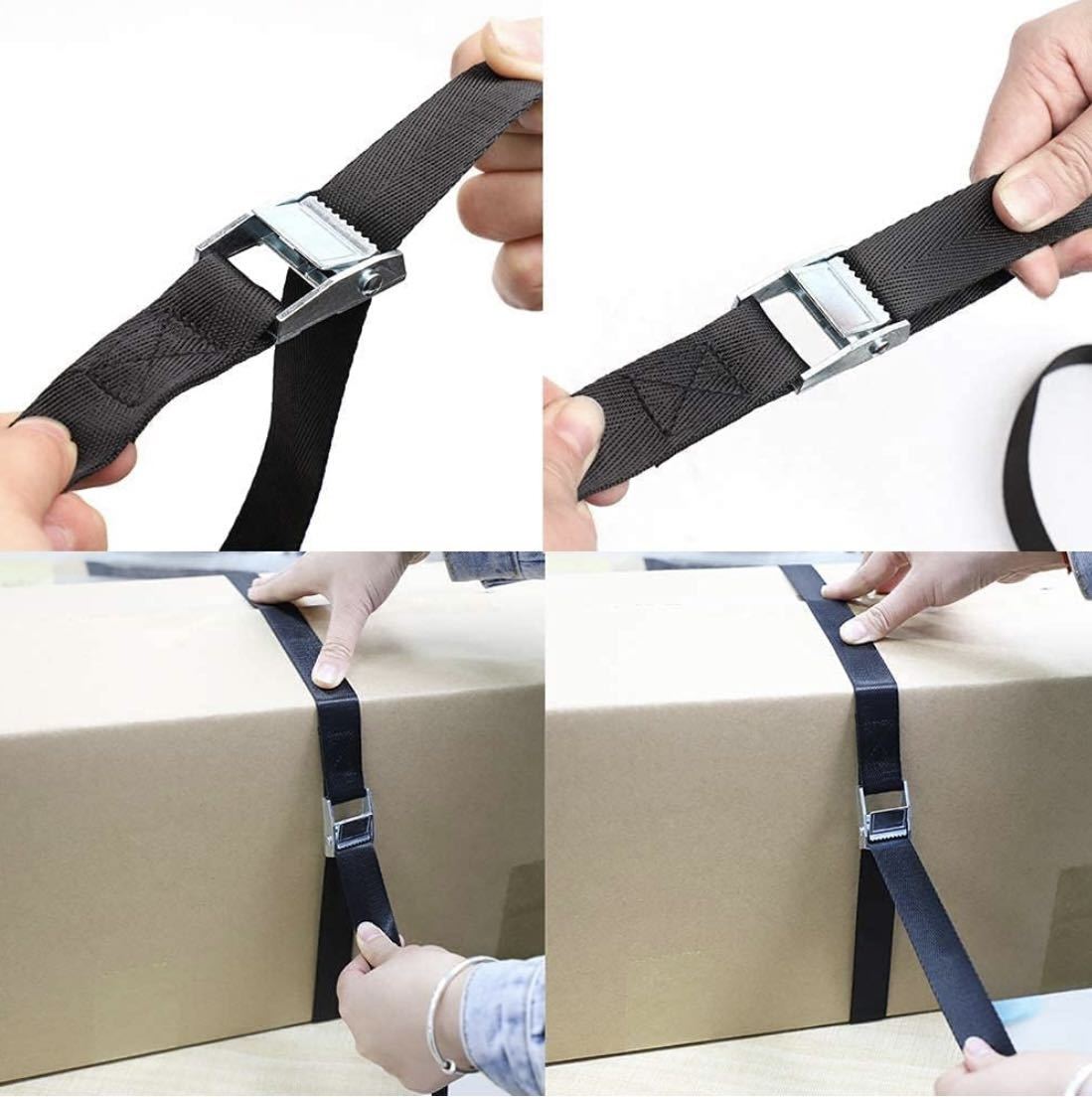  load tightening belt fixation belt multi-purpose packing fixation band load structure . belt ground . measures goods Brown width 2.5cm*2m 2 pcs set 