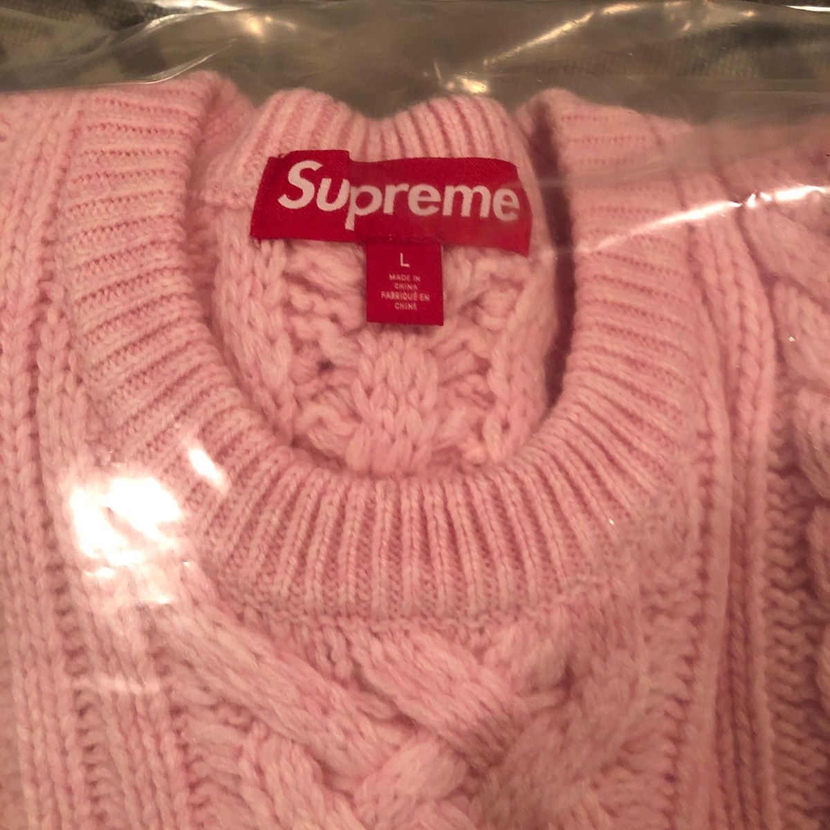 Supreme Applique Cable Knit Sweater 