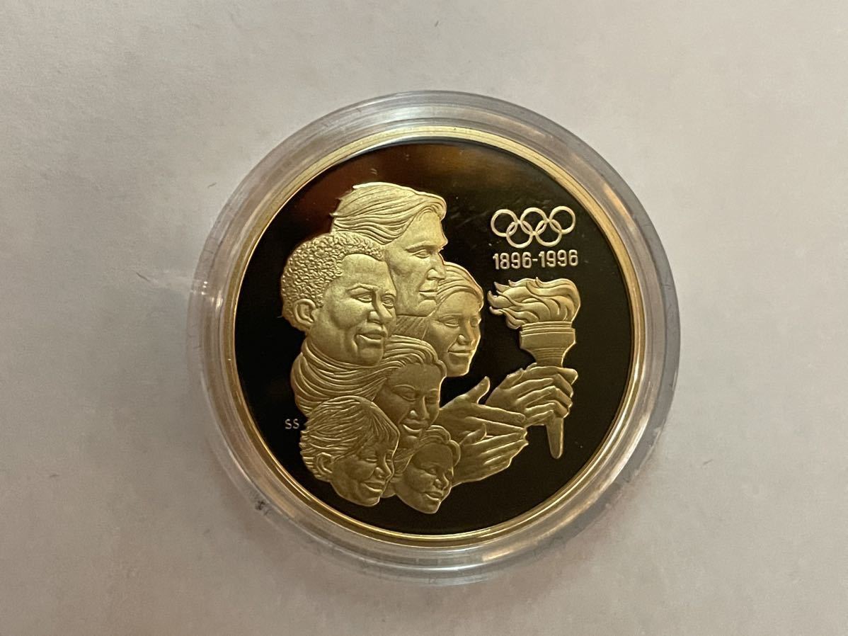 rare 1896-1996 IOC modern times Olympic 100 year memory coin rare 1896-1996 IOC modern times Olympic 100 year memory coin