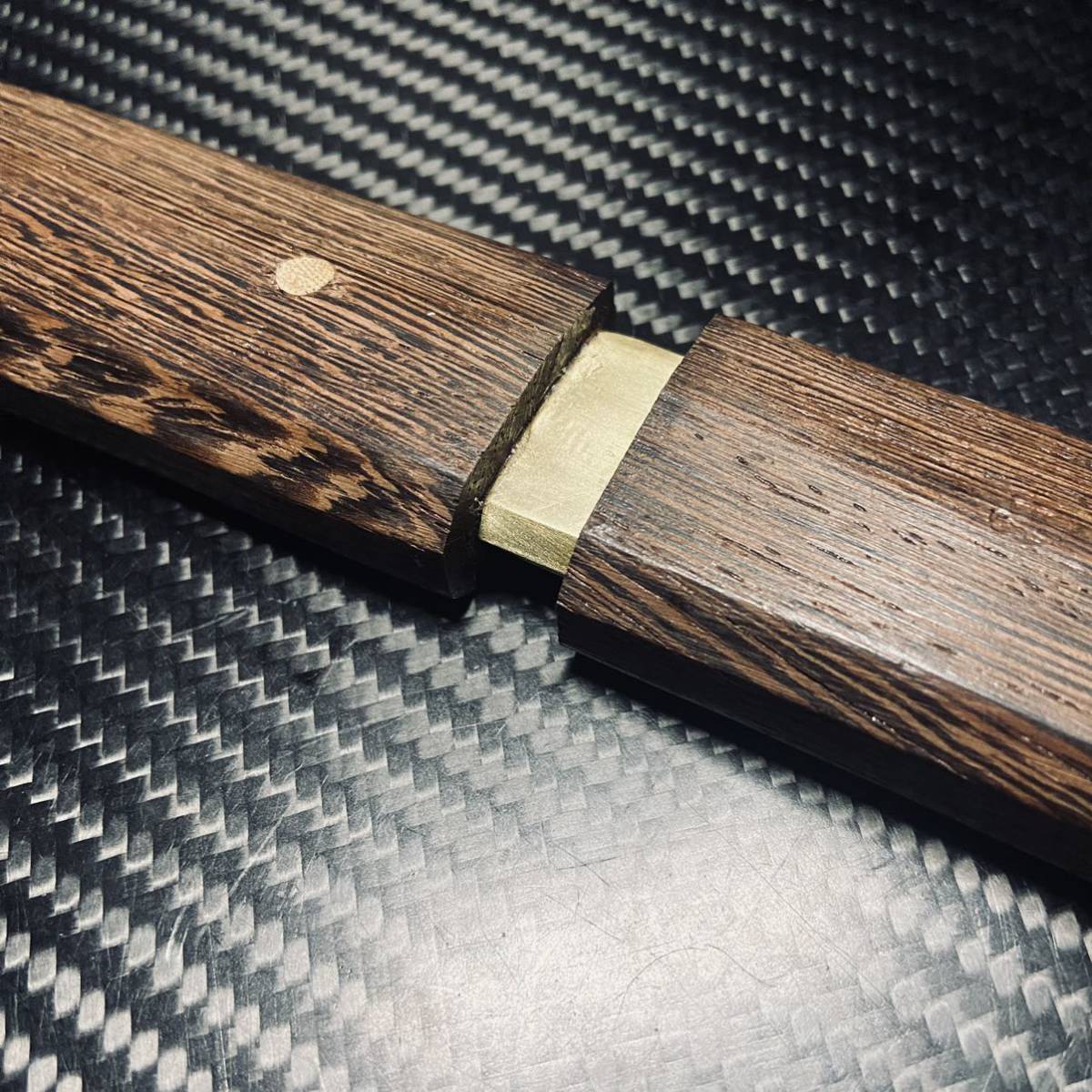 高級木製 短刀 和風短刀 木鞘ナイフ 和式ナイフ 伝統工芸 日本刀型 216g_画像7