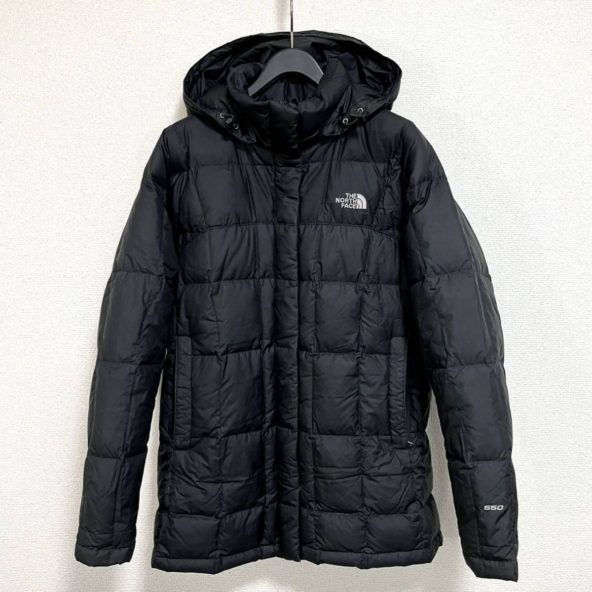 美品人気 ノースフェイス ダウンコート レディースS ブラック フード着脱可 THE NORTH FACE 550フィル ヌプシ バルトロライト ビレイヤー_画像3