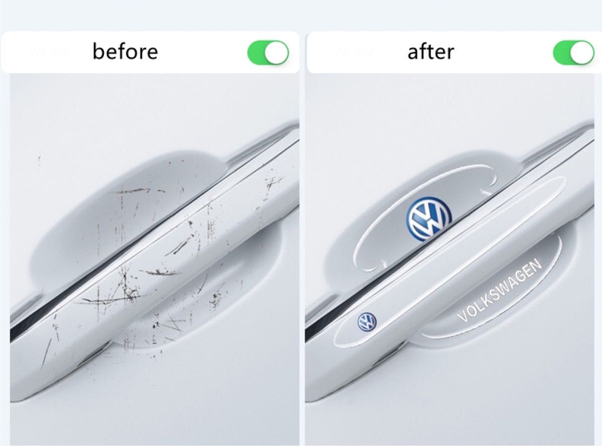 VW専用　ドアハンドル ドアハンドルプロテクター シリカゲル材質 プロテクター ガード 保護 傷防止 ひっかき傷