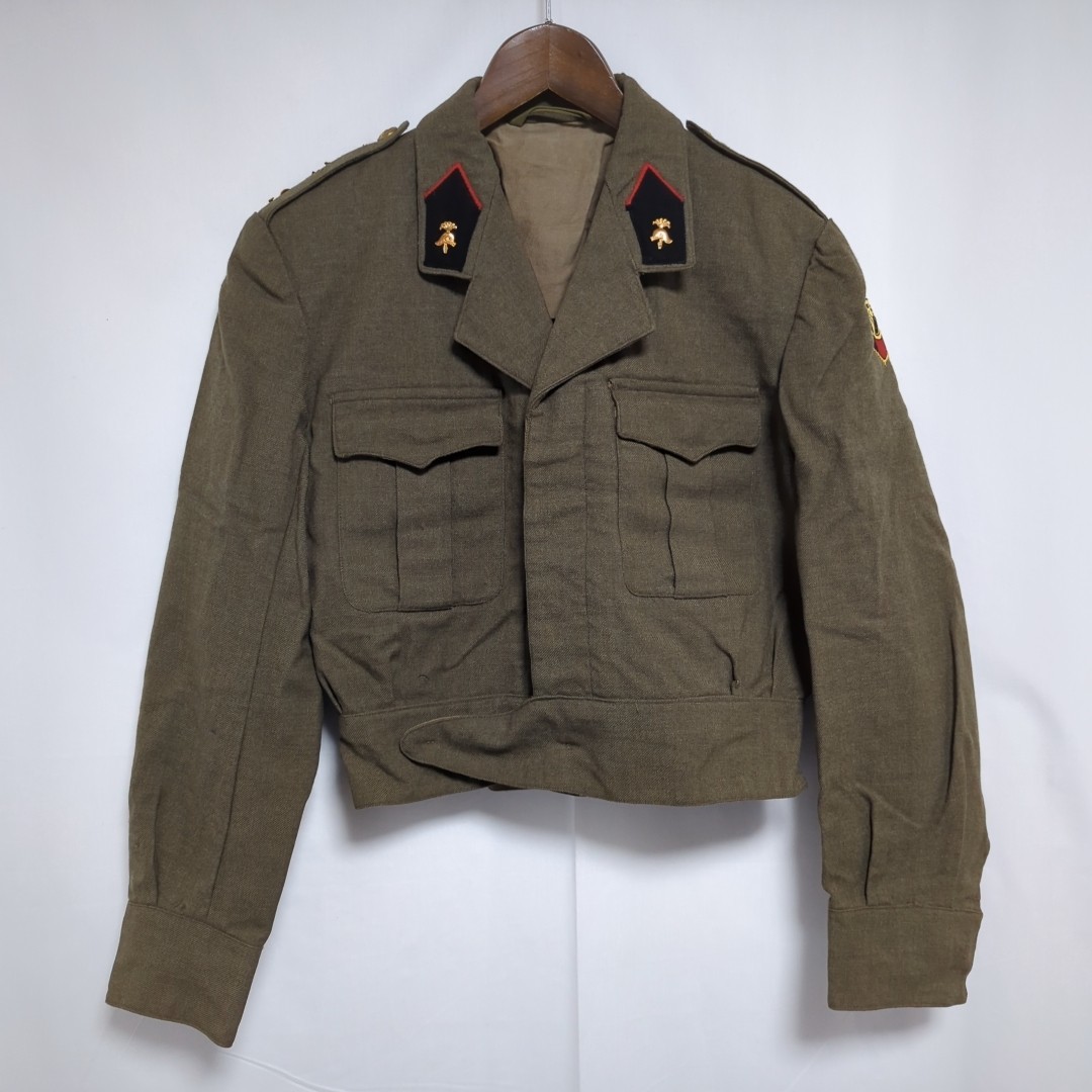 70年代 ベルギー軍 バトルドレス ウール アイクジャケット メンズ M相当 ミリタリー ワッペン 戦闘服 70s ヴィンテージ ビンテージ ②_画像1