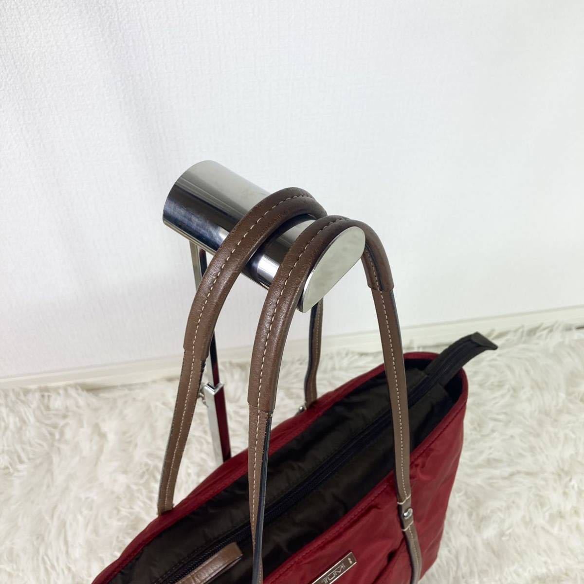 1円【美品 入手困難】TUMI トゥミ ビジネスバック ブリーフケース 肩掛け◎ A4◎ メンズ バリスティックナイロン レザー ショルダー トート_画像6