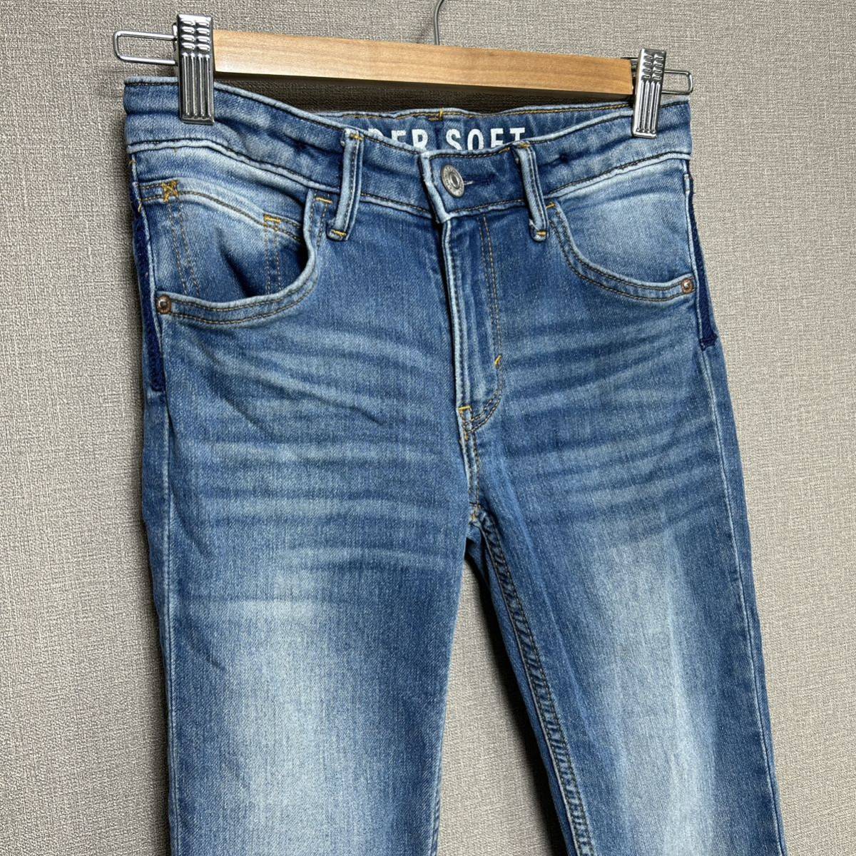 YT1084 H&M エイチアンドエム スーパーソフトデニム サイズ130-140 ストレッチスキニージーンズ_画像3