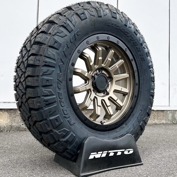 国産 NITTO RIDGEGRAPPLER 245/70R16 16インチ タイヤホイールセット 4本 DELICA D5 RAV4 CX-5 リフトアップ_画像3