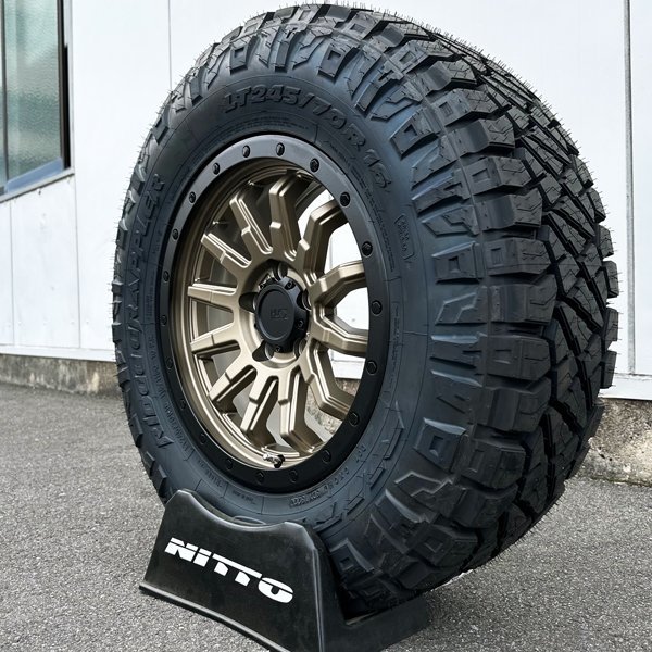 国産 NITTO RIDGEGRAPPLER 245/70R16 16インチ タイヤホイールセット 4本 DELICA D5 RAV4 CX-5 リフトアップ_画像7