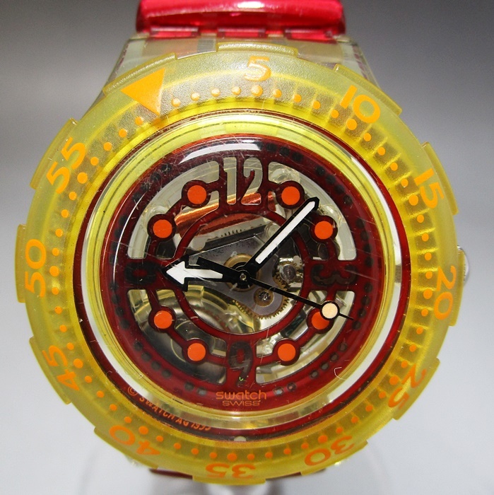 《ジャムルK》 Kg1212-73◆送料無料◆ ジャンク SWATCH オールド ヴィンテージ PATENTED WATER RESISTANT WATER-RESISTANT スウォッチ_画像4