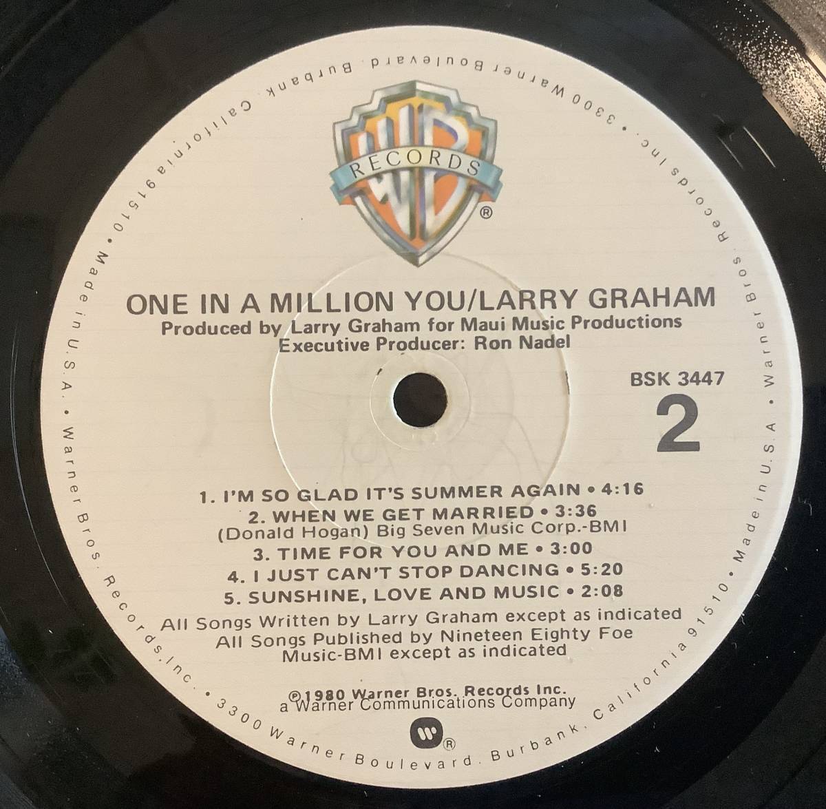 【送料込】【US Original LP 2枚セット】Larry Graham - One In A Million 1980 / Just Be My Lady1981_画像4