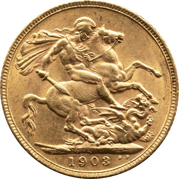 英国　ソブリン金貨　1903年　極美品　エドワード7世_画像3